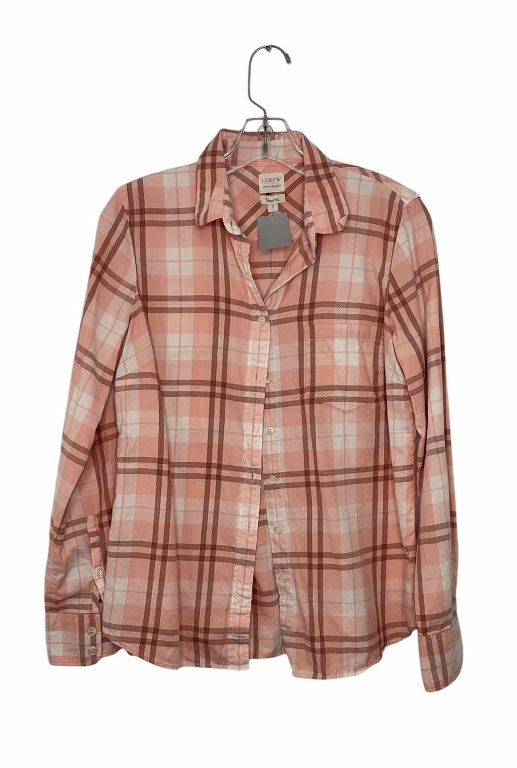 J Crew Size Small Pink Plaid Pre-Owned Shirt- Ladies