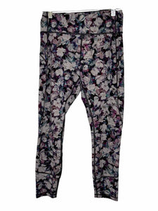 Lululemon Size 10 Grey Print Pre-Owned Leggings- Ladies