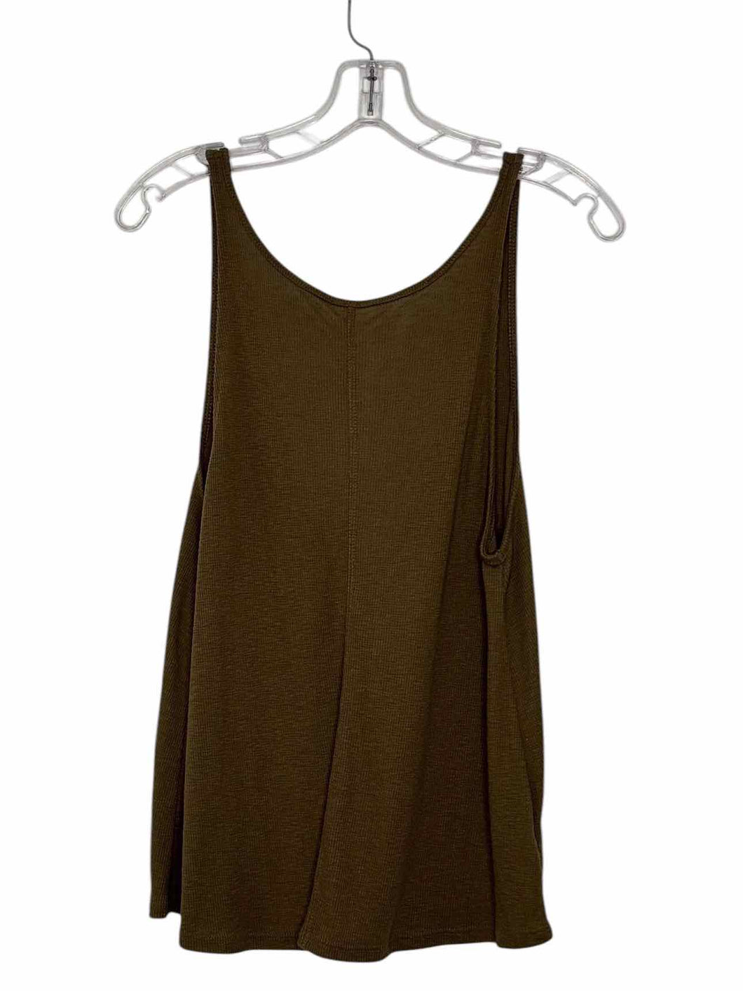 Free People Size Small Olive Pre-Owned Tank Top- Ladies
