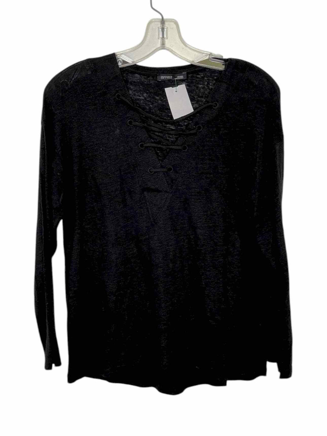 Zara Size Medium Black Pre-Owned Top- Ladies
