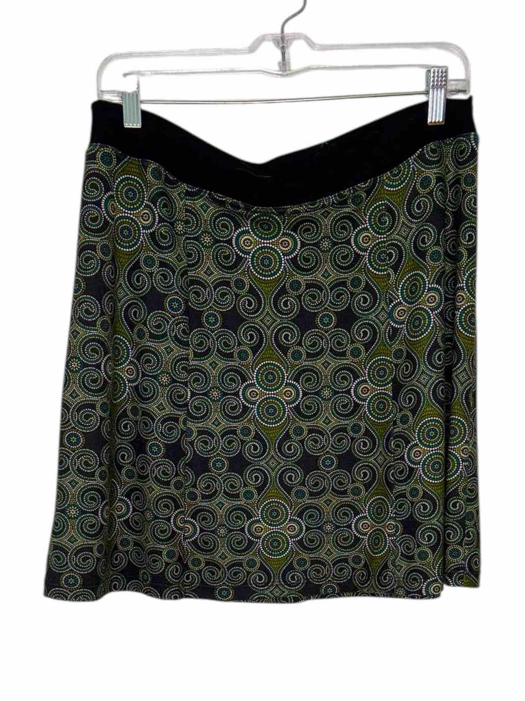 Prana Size Medium Blk/Grn Pre-Owned Skirt- Ladies