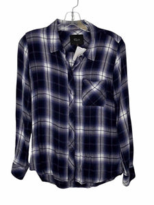 Rails Size X- Small Blue Plaid Pre-Owned Shirt- Ladies