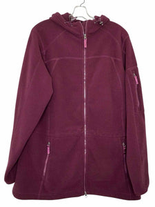 Lands End Size X-Large Burgundy Pre-Owned Fleece- Ladies