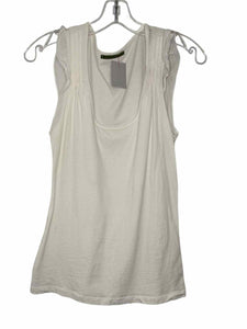 Velvet Size Medium White Pre-Owned Tank Top- Ladies