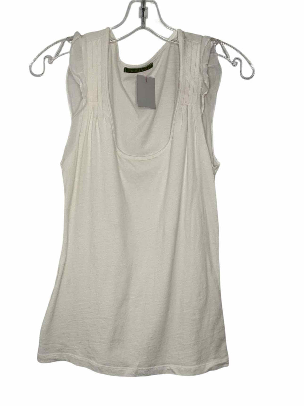 Velvet Size Medium White Pre-Owned Tank Top- Ladies
