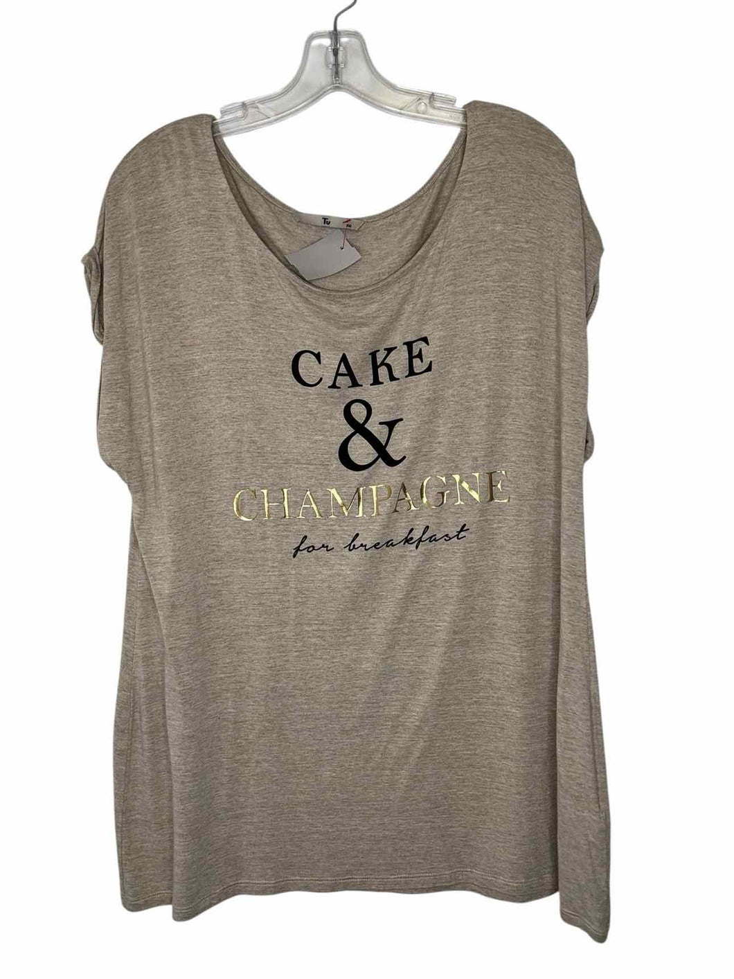Size 20 Beige Pre-Owned T-Shirt- Ladies