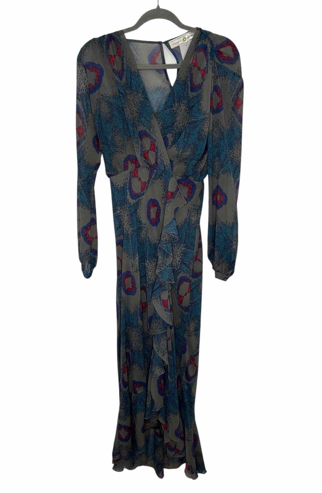 Piperlime Size XS/S Grey Print Pre-Owned Dress- Ladies