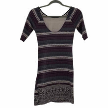 Load image into Gallery viewer, Free People Size X- Small Purple Stripe Pre-Owned Dress- Ladies
