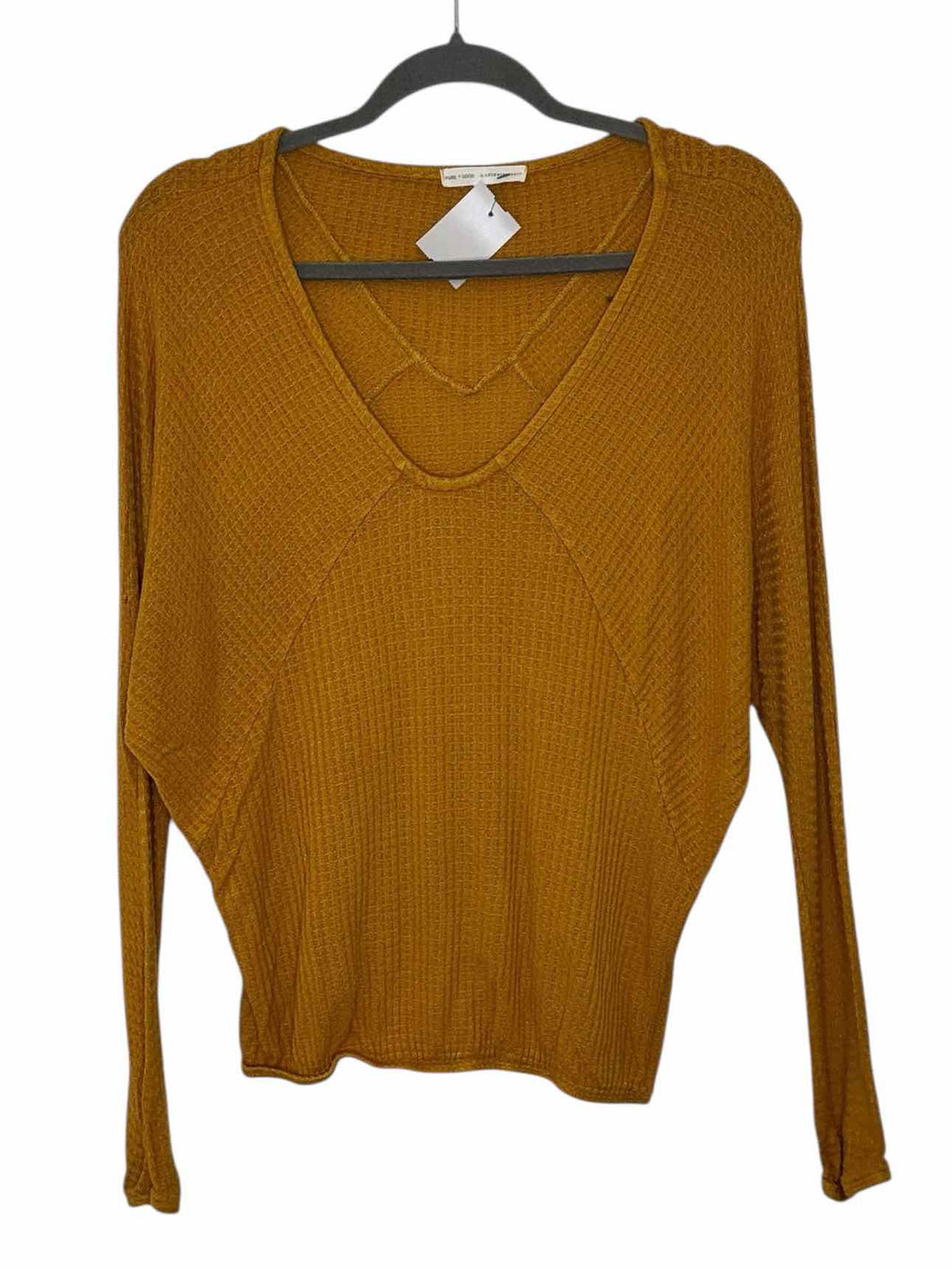 Anthropologie Size Small Mustard Pre-Owned Top- Ladies
