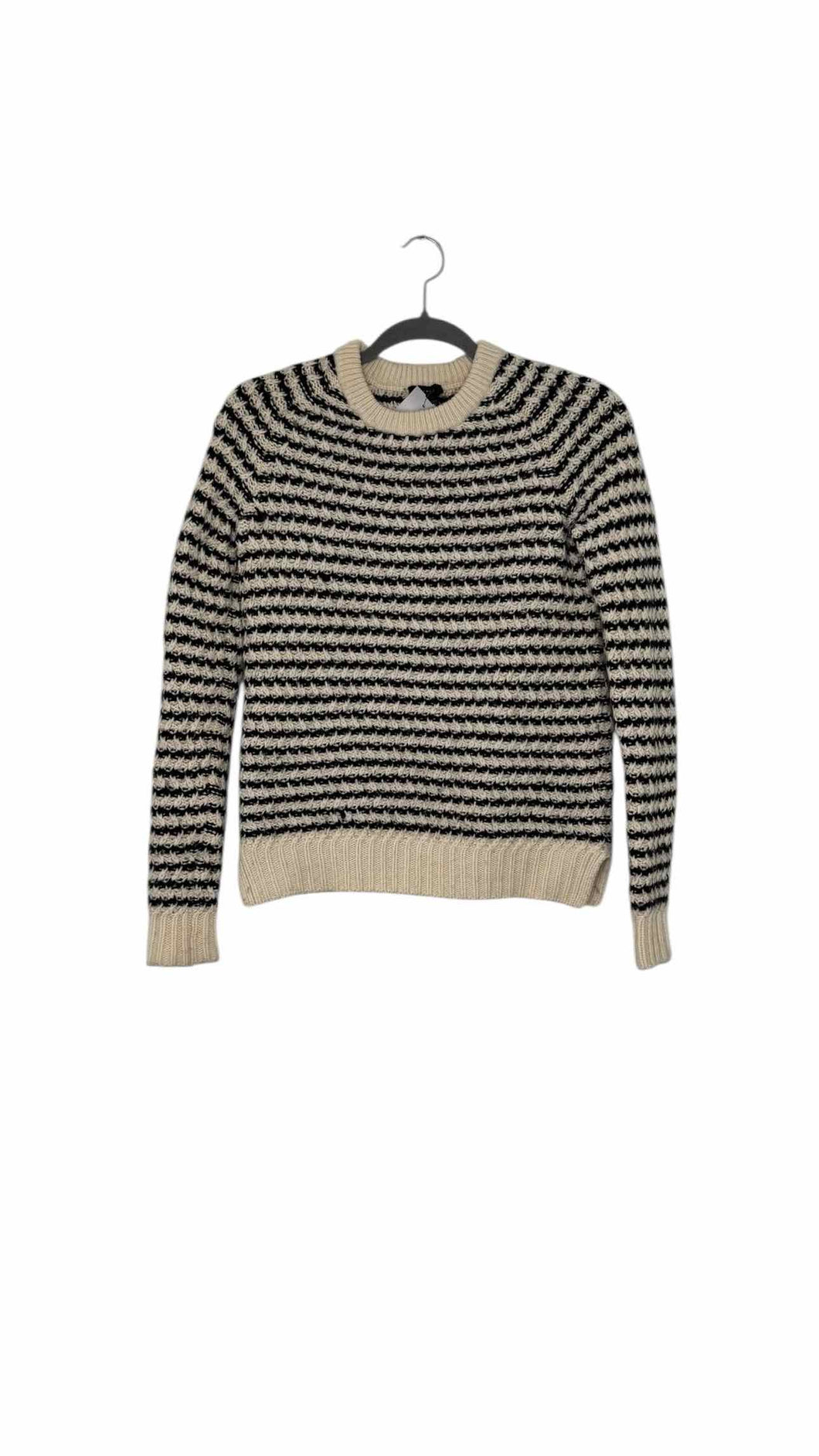 Theory Size Small Black Stripe Pre-Owned Sweater- Ladies