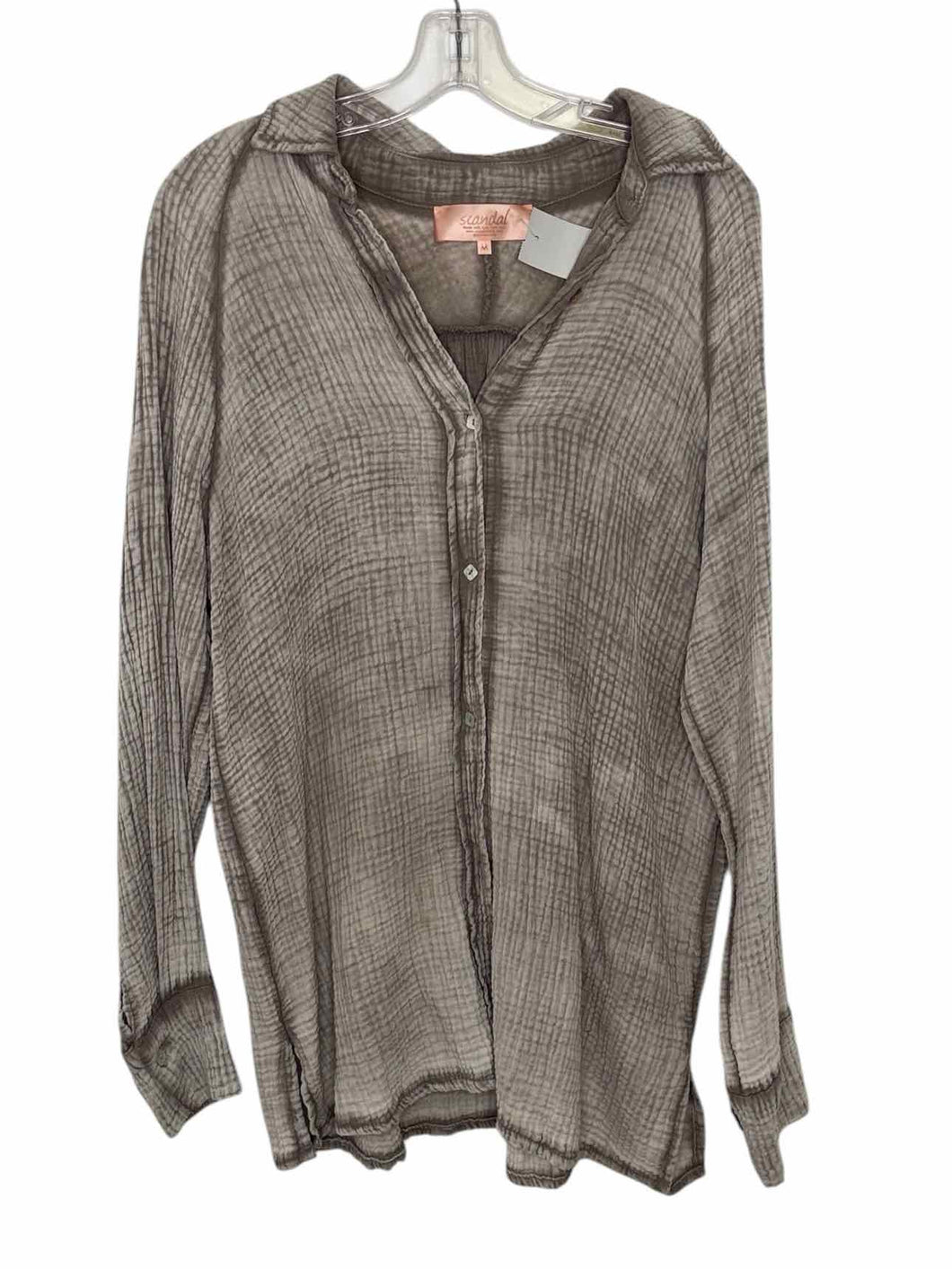 Size Medium Grey Pre-Owned Shirt- Ladies
