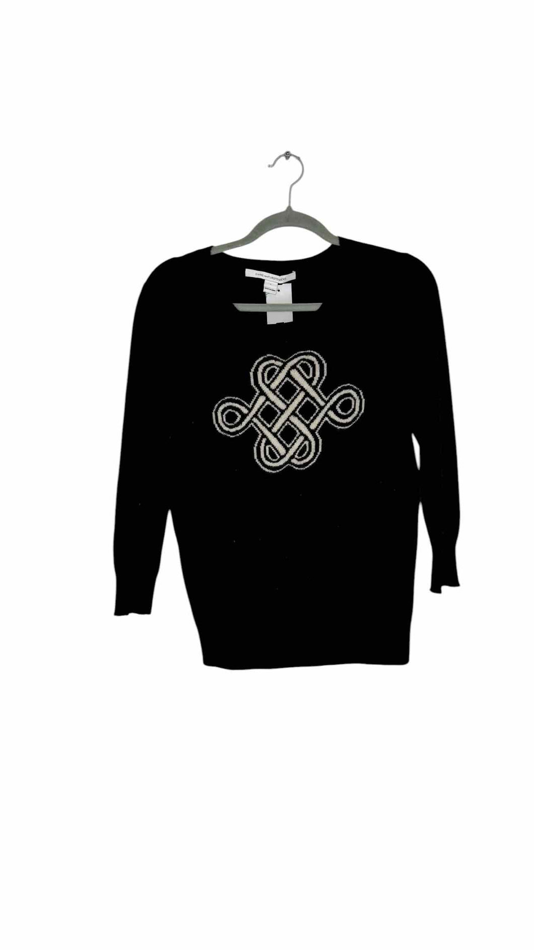 Diane VonFurstenberg Size Large Black Pre-Owned Sweater- Ladies