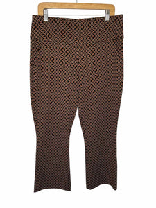 Cabi Size Large Black Print Pre-Owned Pants- Ladies