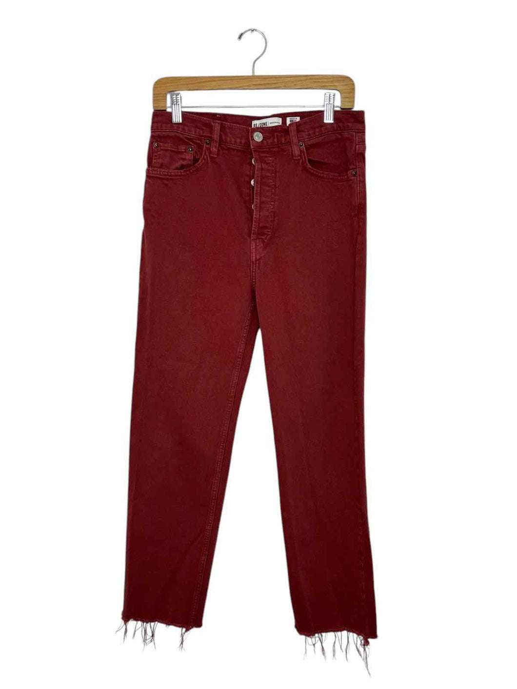 Re/Done Size 29 Red Pre-Owned Jeans- Ladies