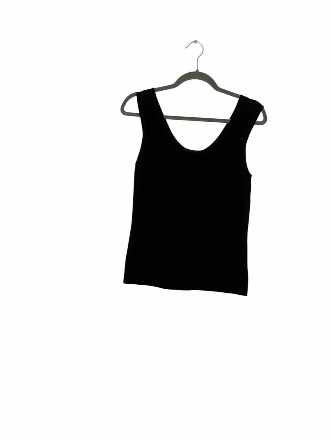 Adrienne Vittadini Size Medium Black Pre-Owned Tank Top- Ladies