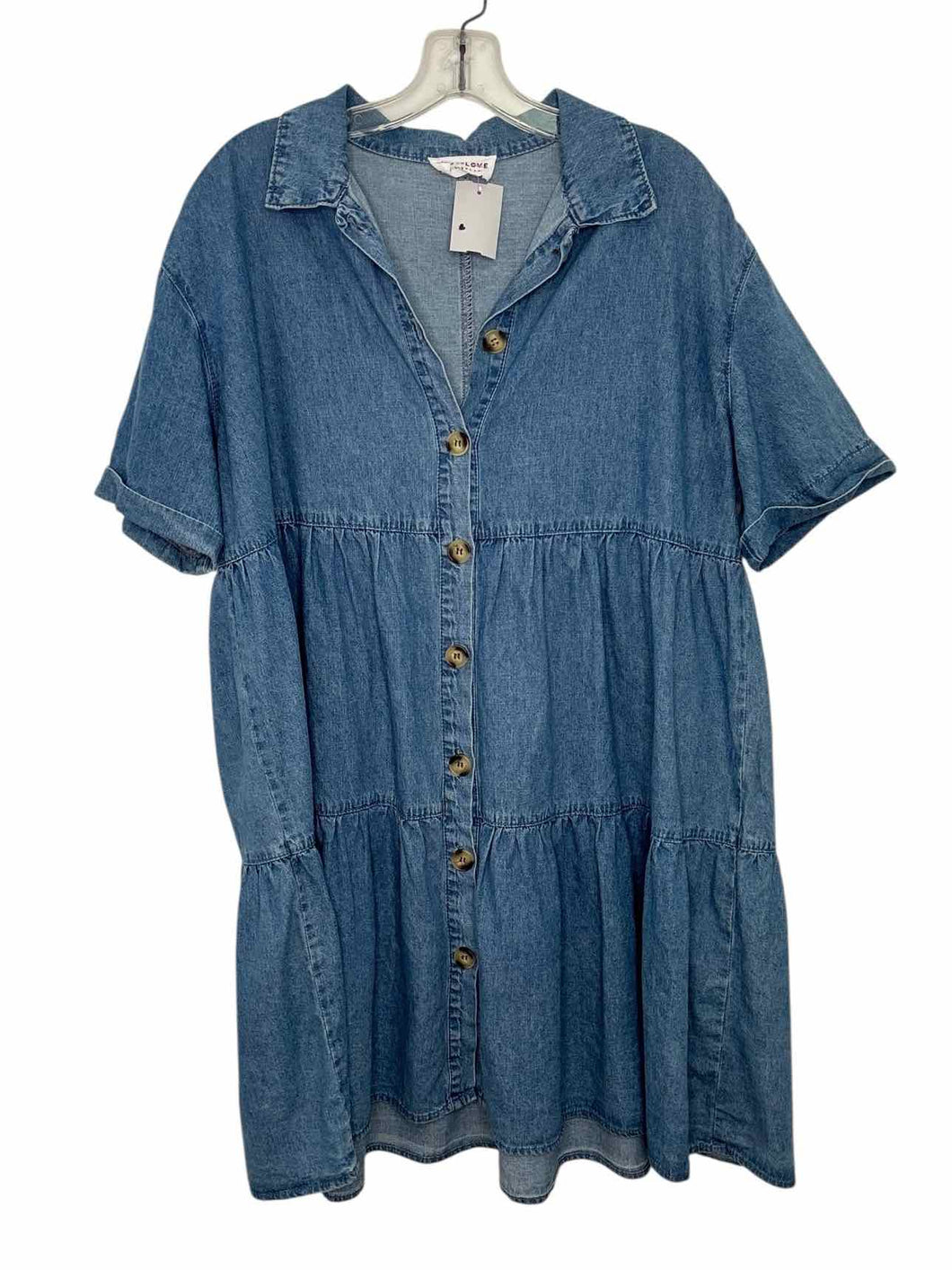 Size Medium Denim Pre-Owned Dress- Ladies