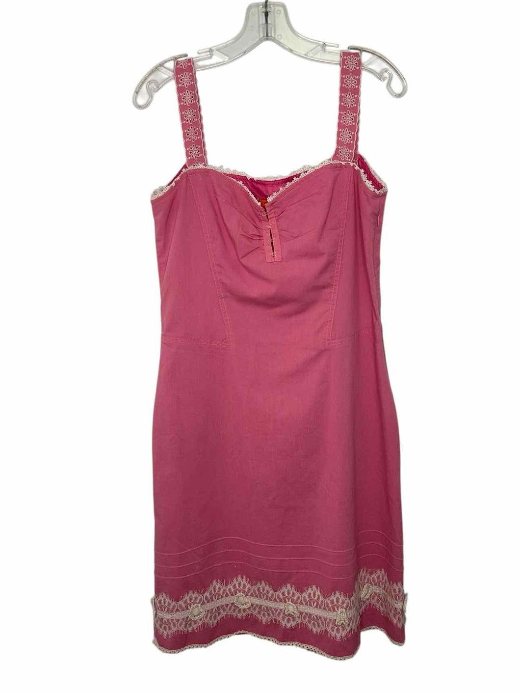 Cynthia Steffe Size Large Pink Pre-Owned Dress- Ladies