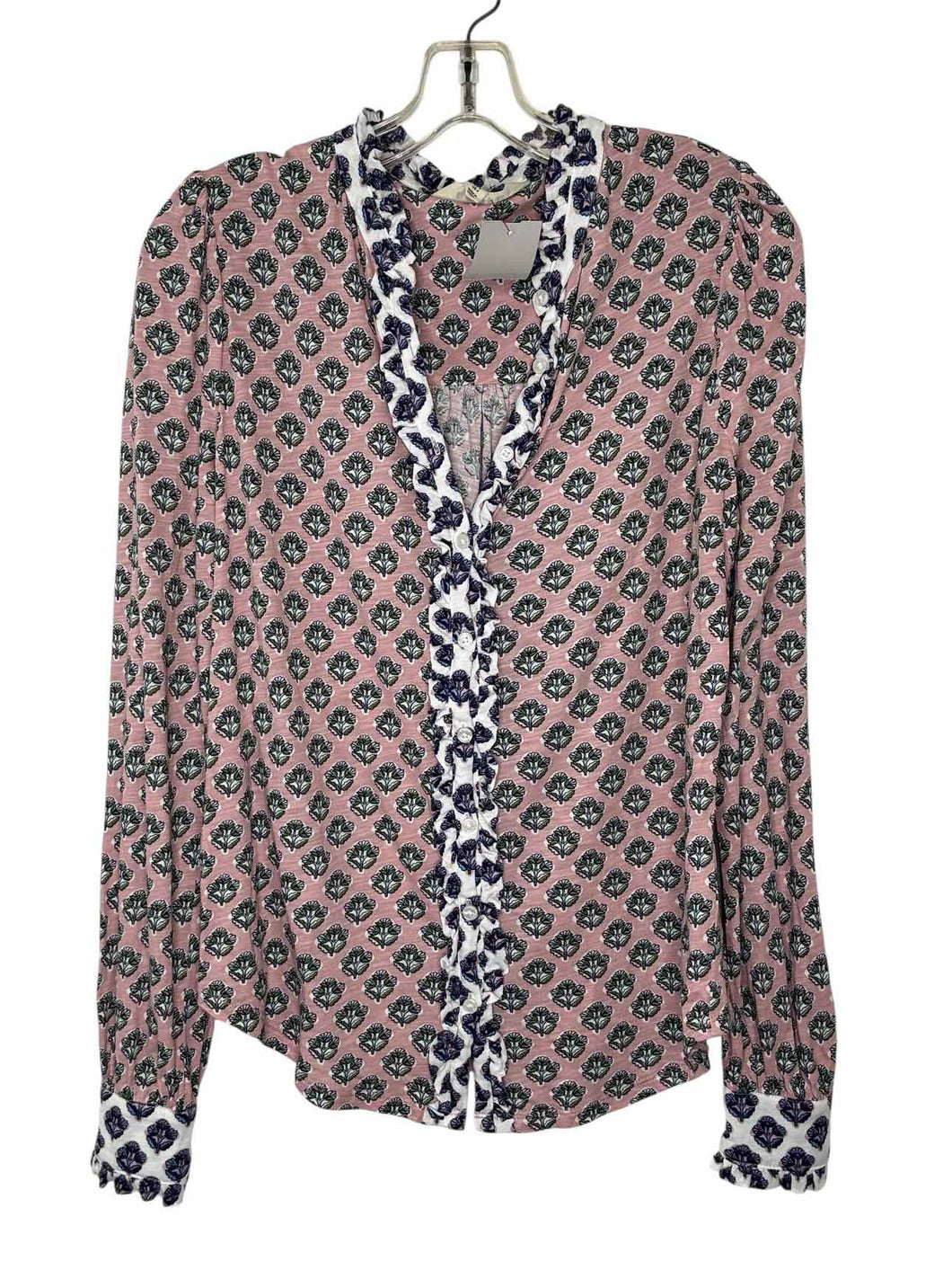 Boden Size 4 Pink Print Pre-Owned Blouse- Ladies