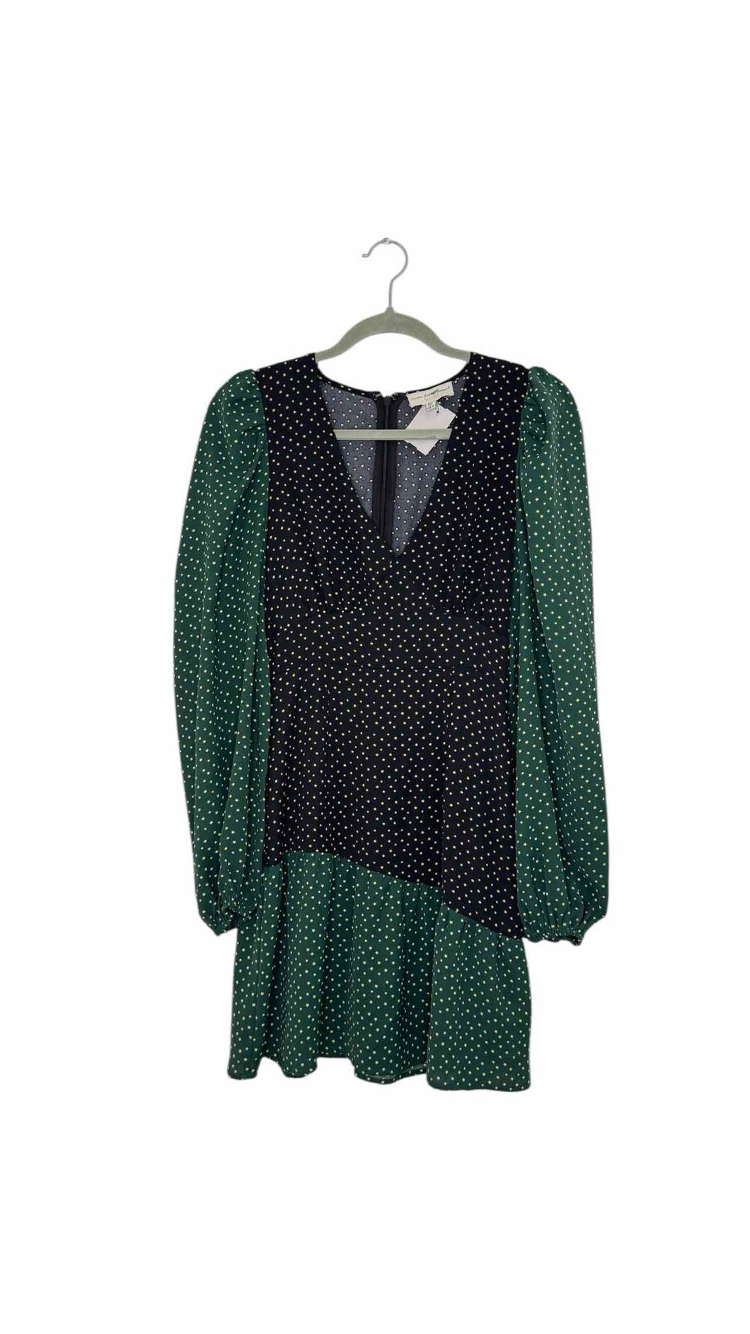 Size 2 Black Print Pre-Owned Dress- Ladies