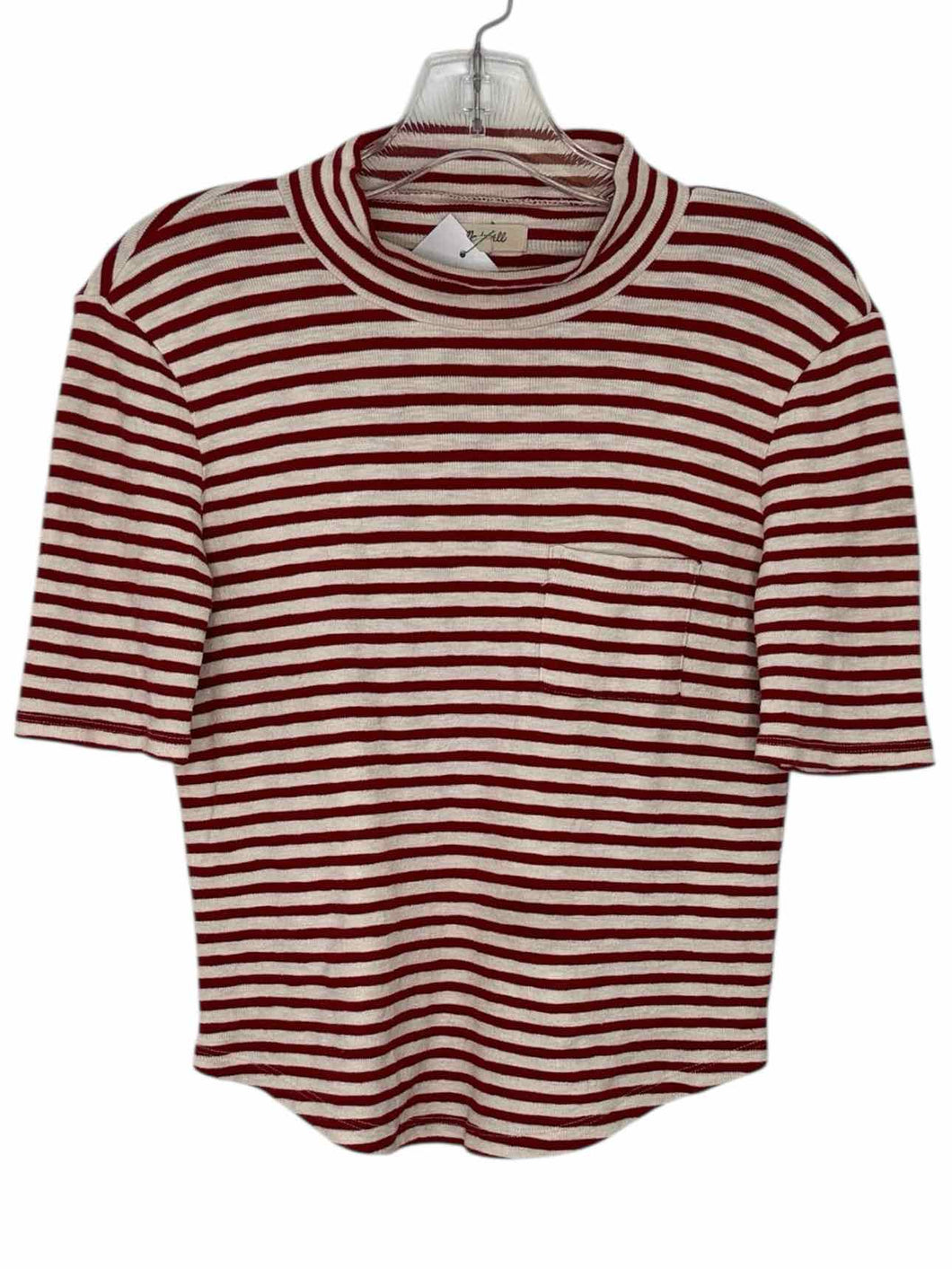 Madewell Size X- Small Red Stripe Pre-Owned Top- Ladies