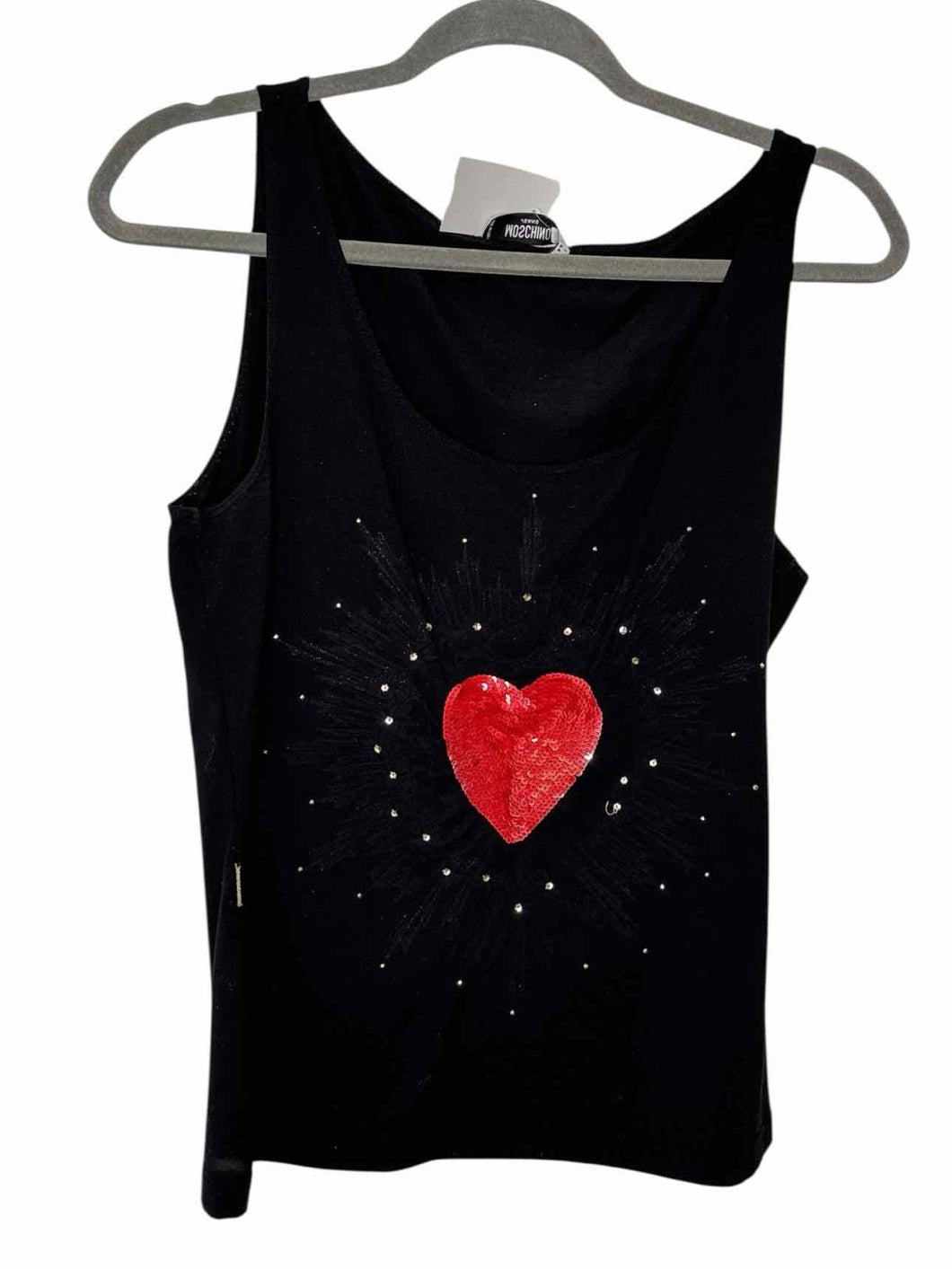 Moschino Size 10 Black Pre-Owned Tank Top- Ladies