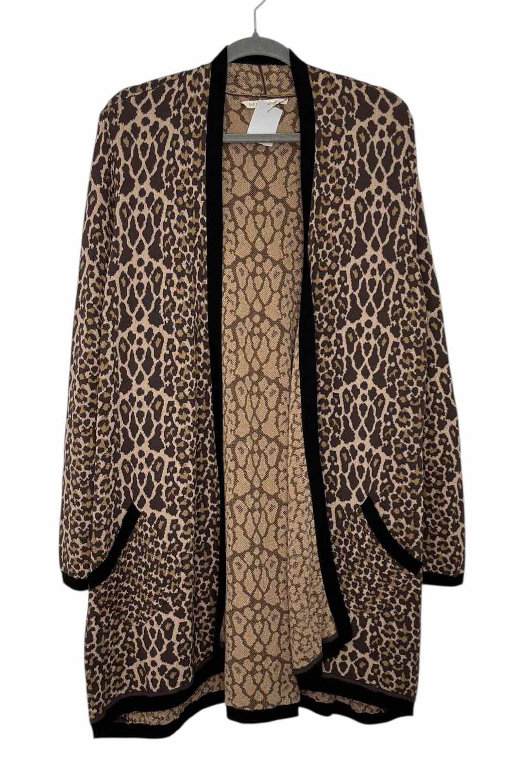Soft Surroundings Size Large Animal Print Pre-Owned Sweater- Ladies