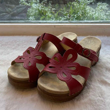 Load image into Gallery viewer, Sanita Size 37 Red Sandal Pre-Owned Shoes- Ladies
