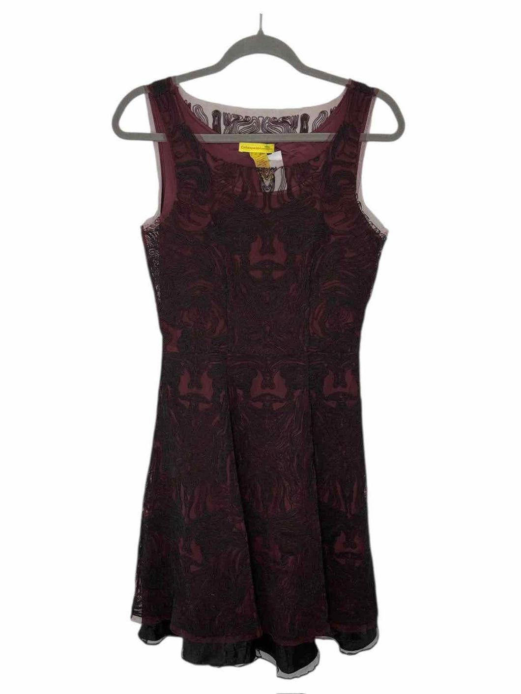 Catherine Malandrino Size 2 Burgundy Pre-Owned Dress- Ladies