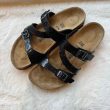 Load image into Gallery viewer, Birkenstock Size 38 Black Sandal Pre-Owned Shoes- Ladies
