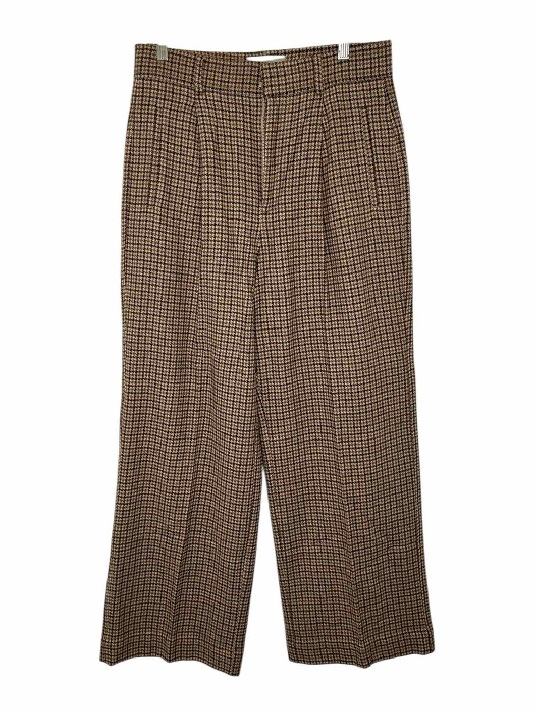 Everlane Size 10 Tan Plaid Pre-Owned Pants- Ladies