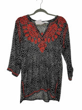 Load image into Gallery viewer, Gretchen Scott Size Large Black Print Pre-Owned Top- Ladies
