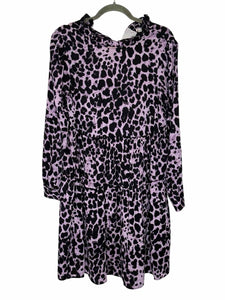 Gallery Size Medium Purple Print Pre-Owned Dress- Ladies