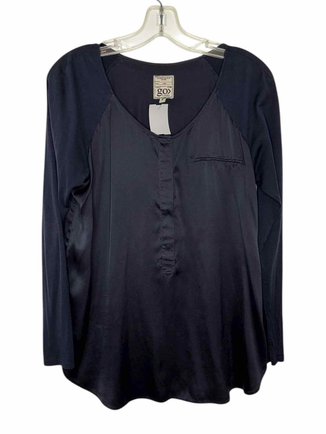 Size Medium Navy Pre-Owned Blouse- Ladies