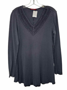Barbara Lesser Size Large Charcoal Pre-Owned Top- Ladies
