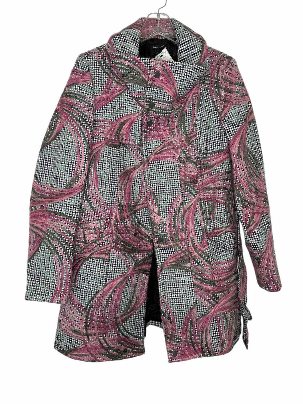 Samuel Dong Size Small Pink Print Pre-Owned Coat- Ladies