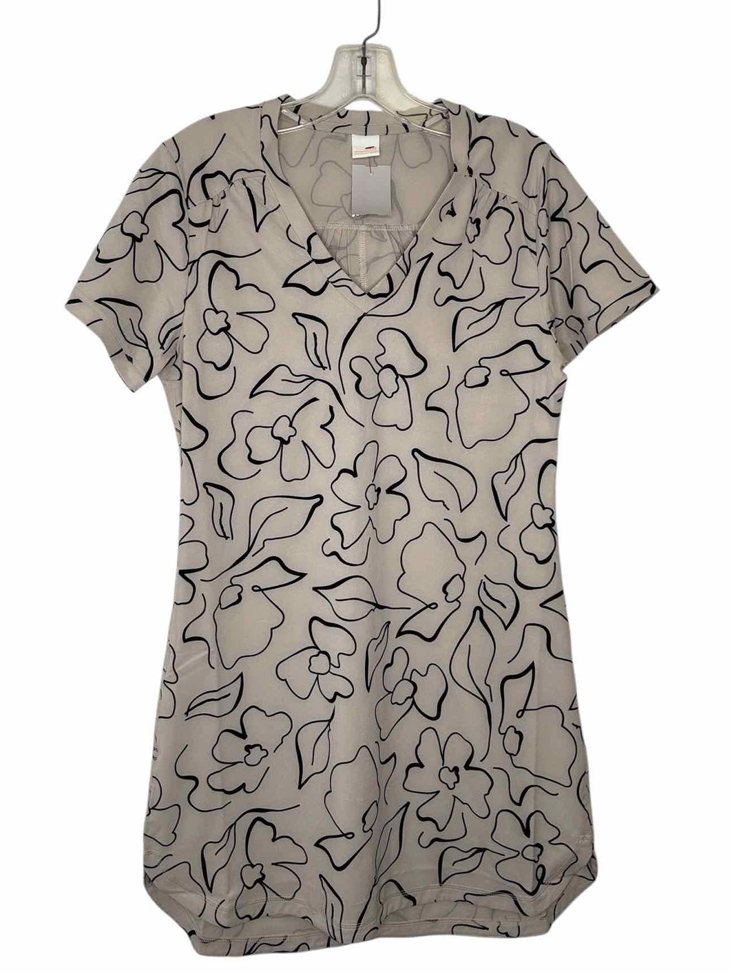 Lole Size X- Small Tan Print Pre-Owned Dress- Ladies