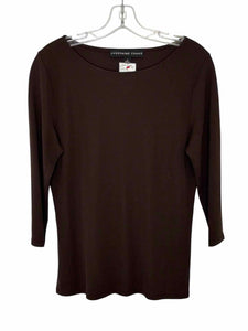 Josephine Chaus Size Medium Brown Pre-Owned Top- Ladies