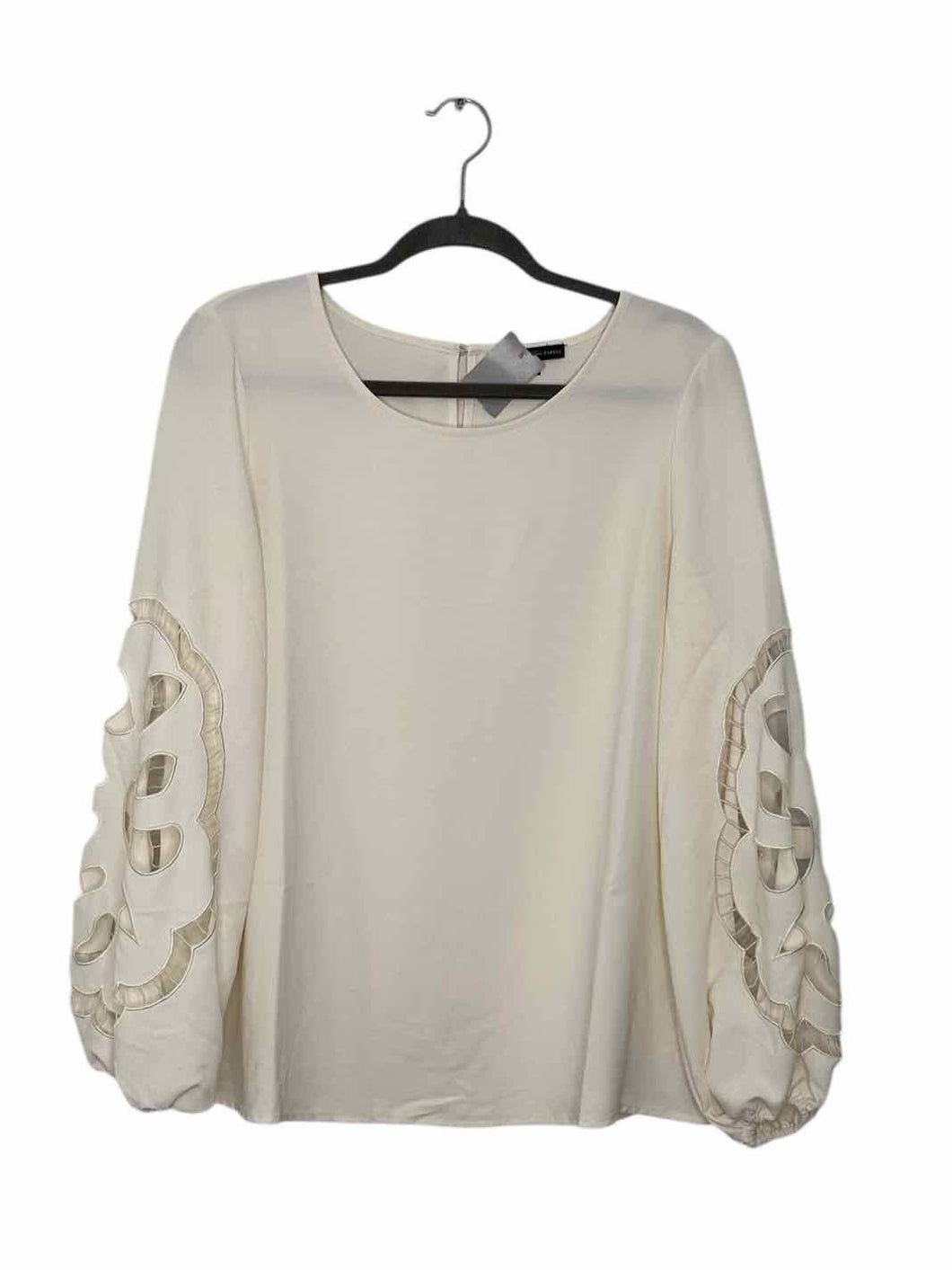 Adrianna Papell Size Medium Ivory Pre-Owned Top- Ladies