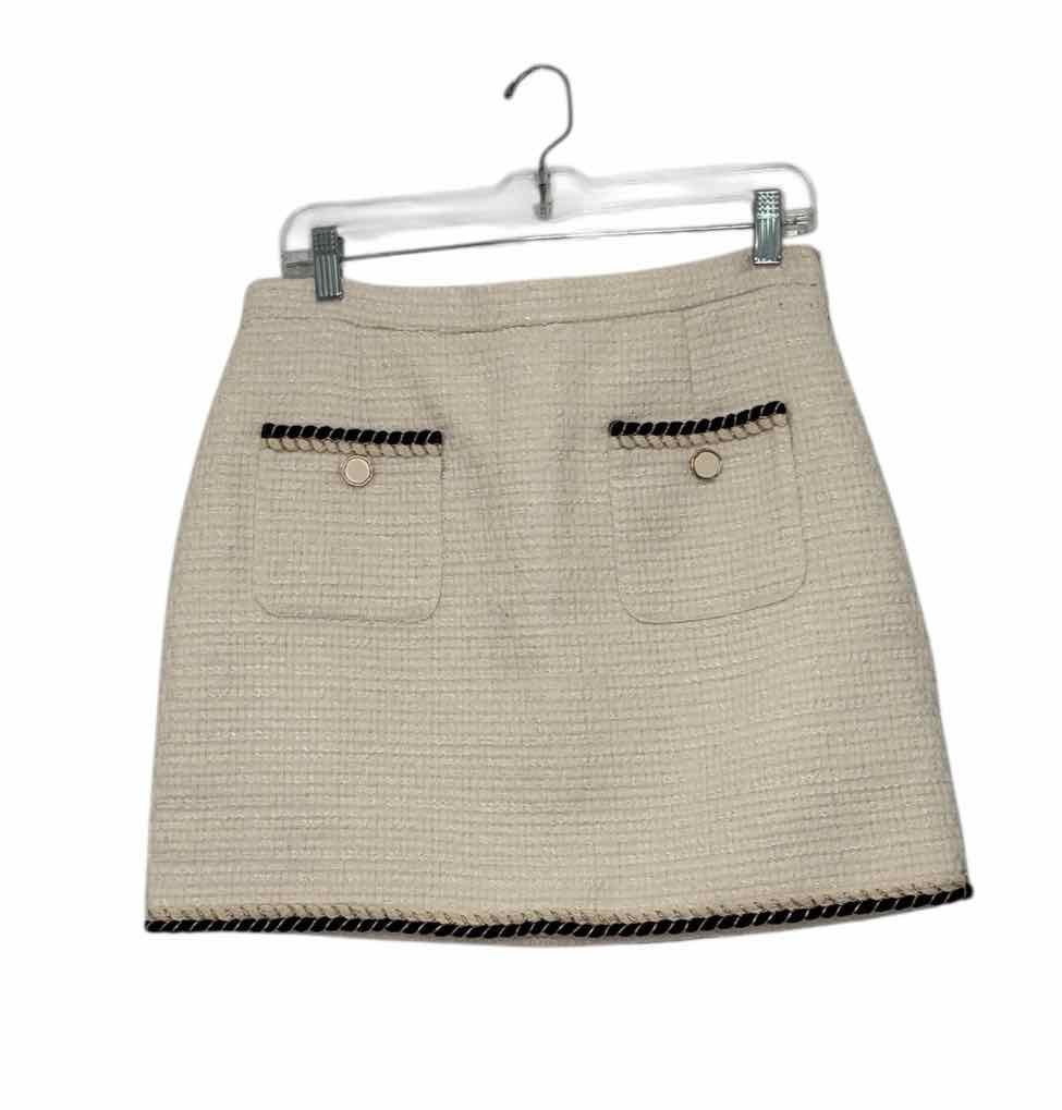 Aqua Size Large Cream Pre-Owned Skirt- Ladies