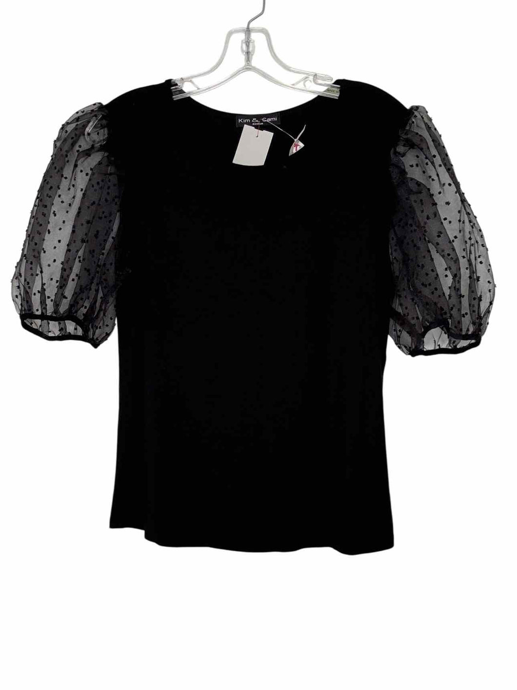 Kim & Cami Size Medium Black New w/ Tags Top- Ladies