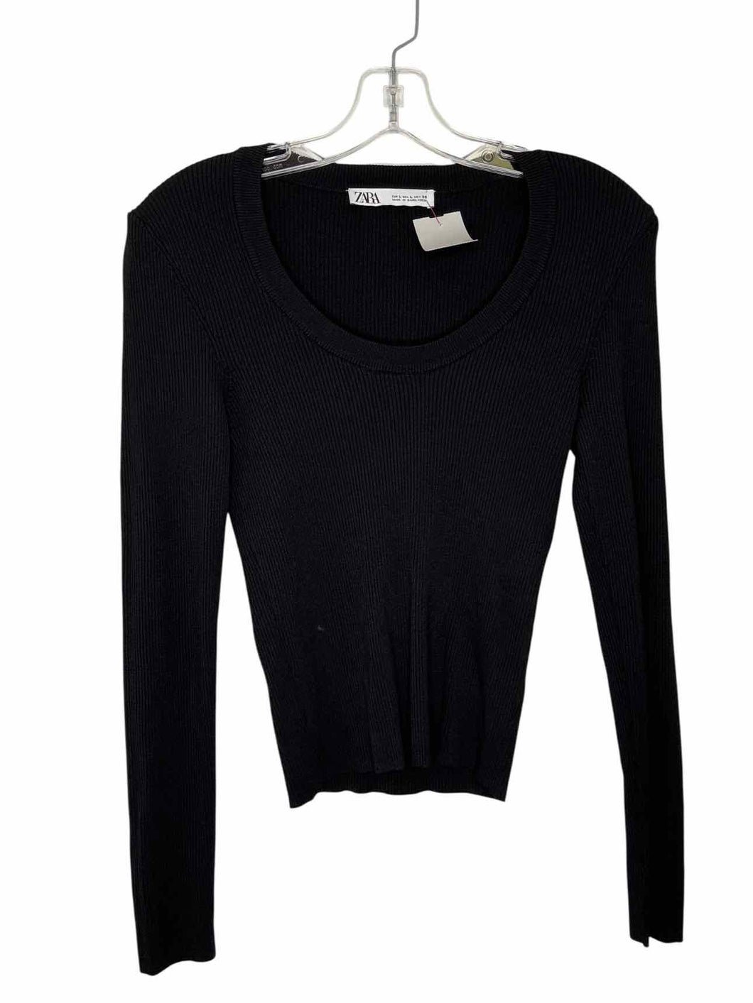 Zara Size Large Black Pre-Owned Top- Ladies