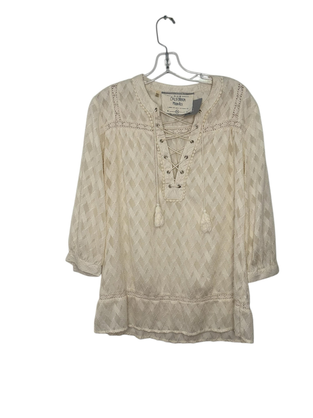 Size Small Cream Pre-Owned Top- Ladies