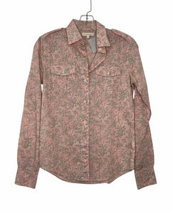 Ann Mashburn Size Small Pink Print Pre-Owned Shirt- Ladies