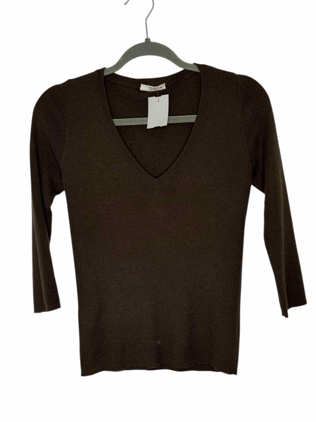 Prada Size 8 Brown Pre-Owned Sweater- Ladies