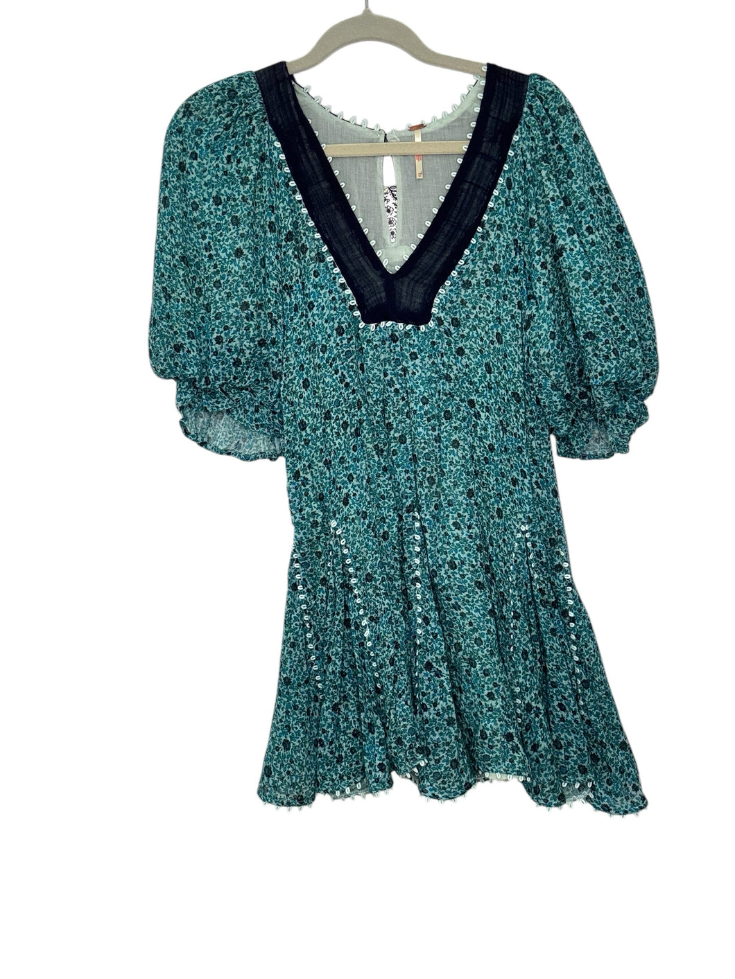 Free People Size X- Small Blue Print New w/ Tags Dress- Ladies