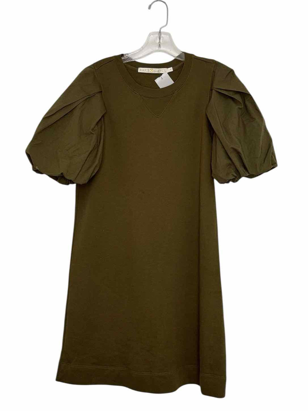 Marie Oliver Size Medium Olive Pre-Owned Dress- Ladies