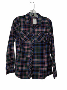 Eddie Bauer Size X- Small Green Plaid Pre-Owned Shirt- Ladies