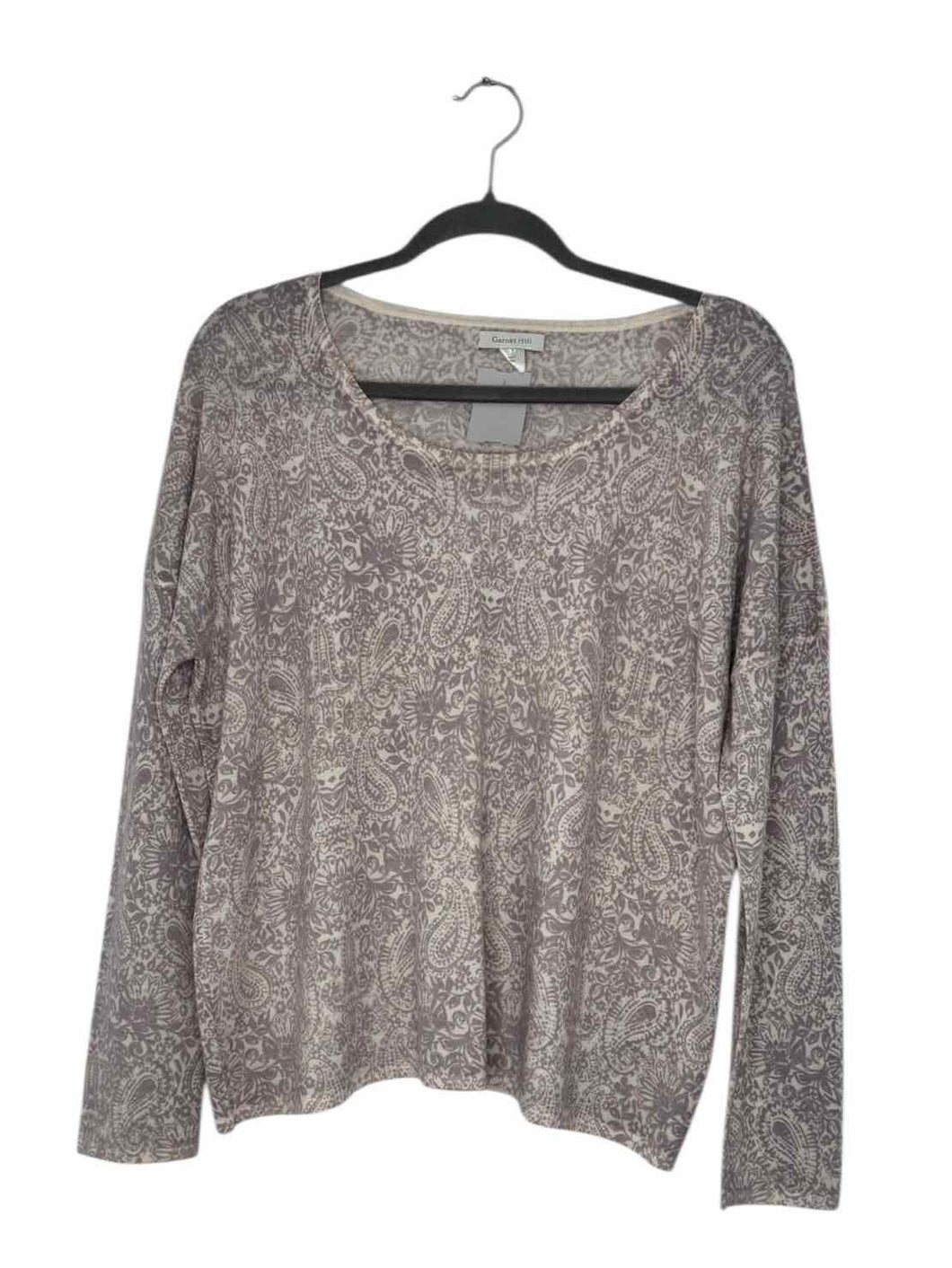 Garnet Hill Size Large Grey Pre-Owned Sweater- Ladies