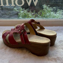 Load image into Gallery viewer, Sanita Size 37 Red Sandal Pre-Owned Shoes- Ladies
