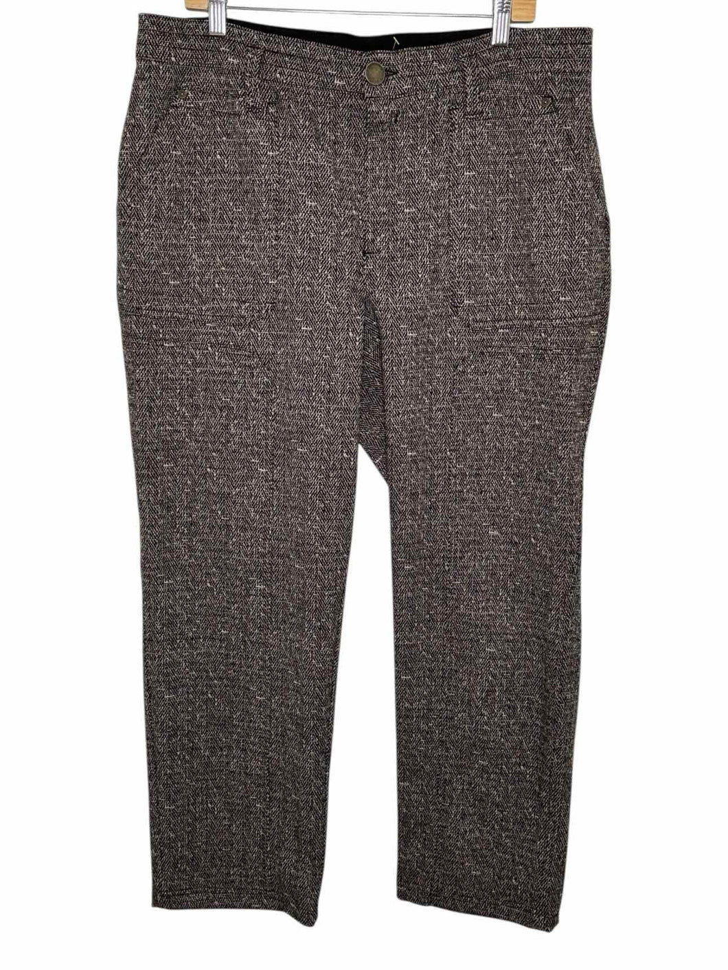 Democracy Size 16 Brown Print Pre-Owned Pants- Ladies